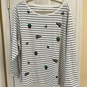 Talbots holiday top size 3X new with tags